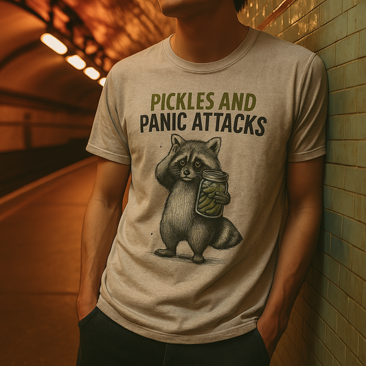 Pickles & Panic Attacks Raccoon Tee Graphic Shirt